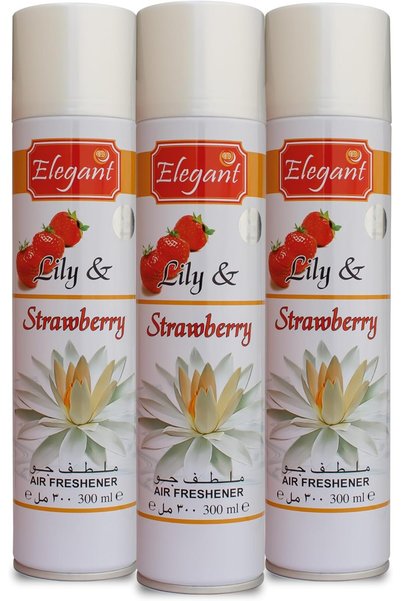 Generic معطر جو أنيق برائحة الزنبق والفراولة - 300 مل - عبوة من 3 قطع (3×300 ...