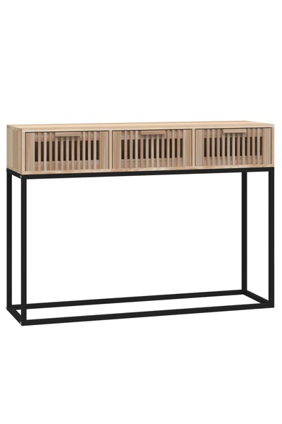 vidaxl Masă consolă, 105x30x75 cm, lemn prelucrat și fier