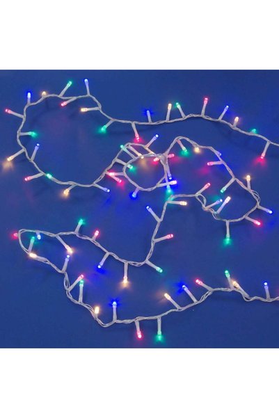 SHOPIENS Instalatie Craciun 500 LED Multicolor, 28 m, cablu transparent, cu p...