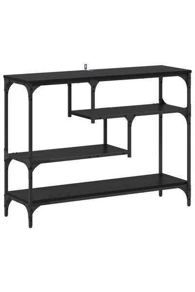 vidaxl Masă de consolă Stejar Negru 100 x 30 x 75 cm Lemn prelucrat