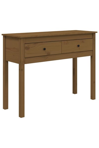 vidaxl Masă consolă, maro miere, 100x35x75 cm, lemn masiv de pin