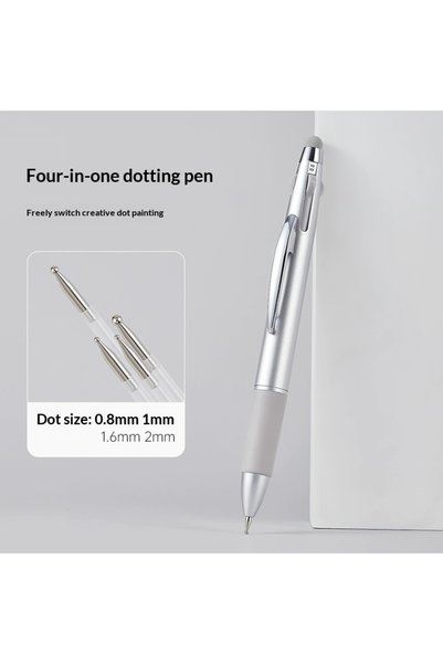 Choice Silver Nail Dotting Pen Kit – Ballpoint Pen Design for Dot Drawing, Ma...