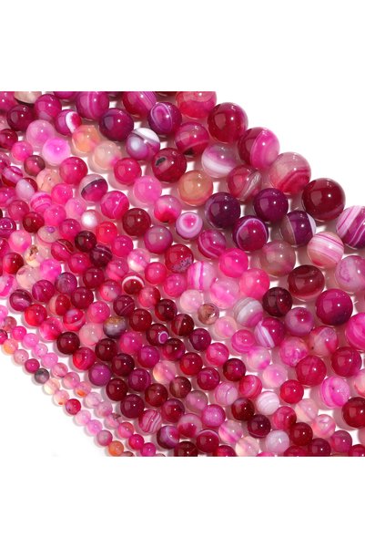 Choice 6mm Lavender 1 Strand Pink Natural Agate Loose Beads Gemstone RoundNat...