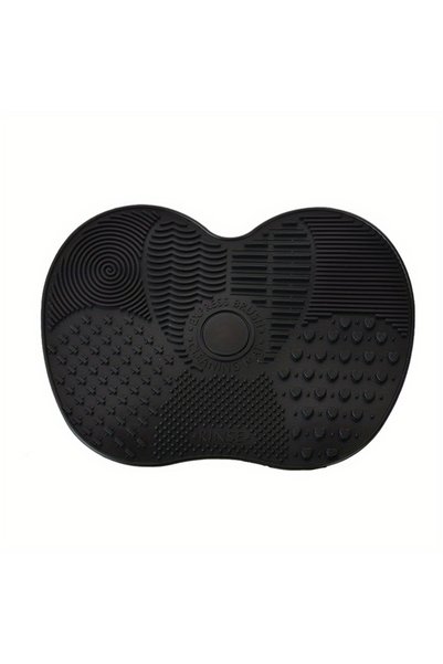 Choice 1Pc Black Apple Shaped Silicone Makeup Brush Cleaning Pad-Efficient & ...