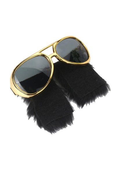 Choice Gold Disguise Glasses 70s Disco Party Movie Role-playing Elvis Prom Fu...