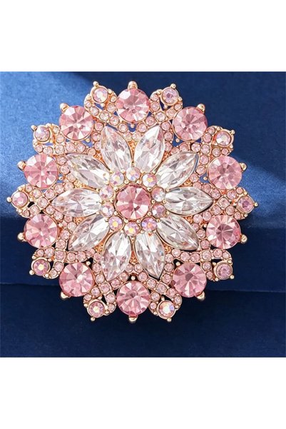 Choice 2 4 Color Luxury Green Rhinestone Sunflower Brooches for Women Flower ...