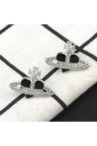 Choice E301-4 Saturn Planet Stud Earrings For Women Girl Heart Earrings
