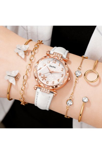 Choice No White 5Pc Trendy Latest Elegant And Fashionable Quartz Watch, Ideal...