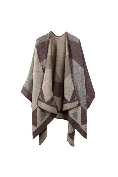 Noonedibs Șal poncho cald de iarnă, cardigan pentru fete, cadouri