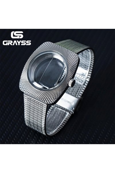 Choice case set NEW Double Domed Glass Pattern Carving Watch Case Accessories...