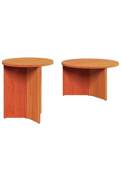 vidaxl Masă de cafea 2 buc. Maroniu cerat 49 x 49 x 28 cm