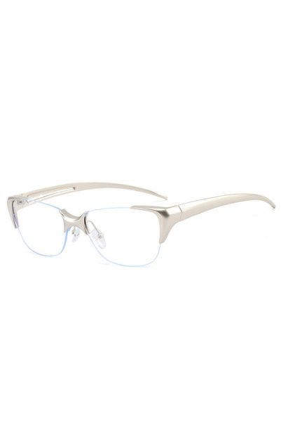 Choice Silver High-End Y2K Personalized Anti-Blue Light Glasses, Retro Street...