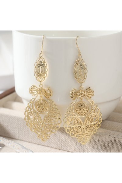 Choice A588-1 Vintage European Exaggerated Dangle Earrings For Women Metal Ge...