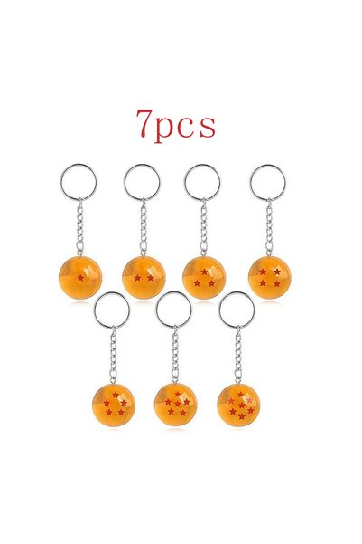 BANDAI K00211-01-7 1-7 Star Dragon Ball Keychains Shenron Saiyan Pendant Cart...