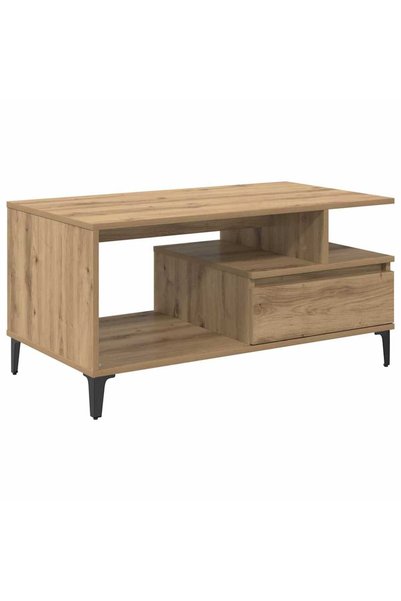 vidaxl Masă de cafea Stejar Artizanal 90 x 49 x 45 cm Lemn prelucrat