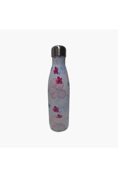 Roco Floral Stainless Steel Double Wall Water Bottle - 500 ml