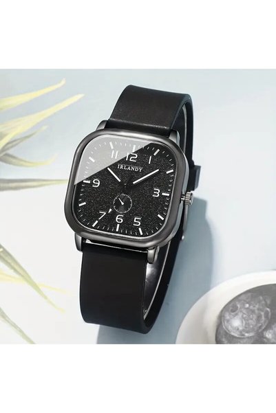 Choice black Fashion Square Women's Watch Casual Silicone Strap Quartz Watche...