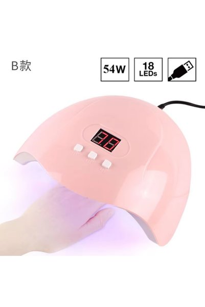 Choice USB Type-C Pink 54W UV LED Nail Lamp Smart Sensor 3 Timers USB Gel Dry...