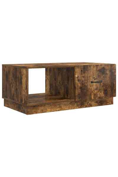 vidaxl Masă de cafea Stejar fumuriu 90 x 50 x 37 cm Lemn prelucrat