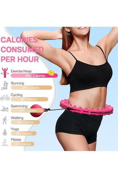 GENERAL Toriseek Weighted Hula Hoop for Adult Weight Loss, 2 in 1 Smart Fitness Workout Hula Circle Hoops wi