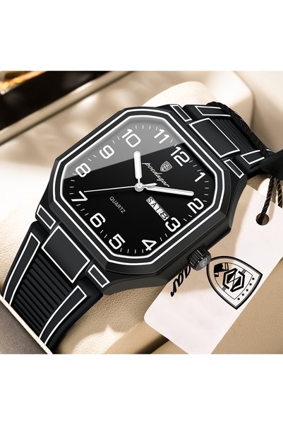 Choice 608 Black Black POEDAGAR Top Fashion Men's Watches Waterproof Luminous...