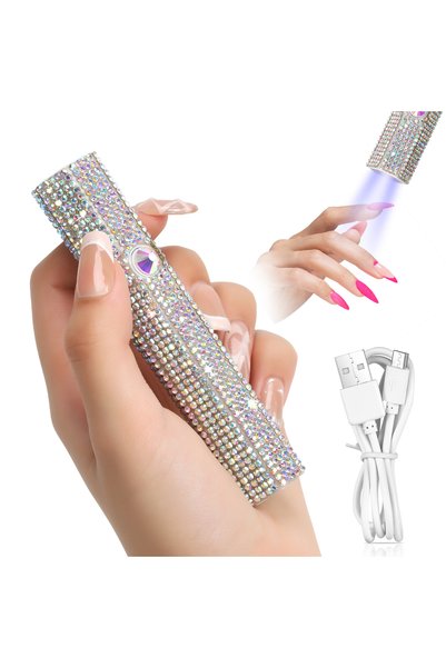 Choice USB YZ02ZZZ Bling Rhinestone Portable Rechargeable UV Nail Lamp Pen 20...
