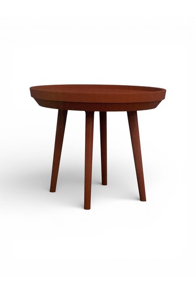 belavi Plastic side table – Round, Ø50.5 × 48 cm, Brown, Max. 20 kg