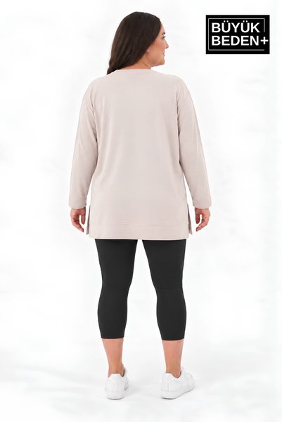 Superlife Kadın Tunik Büyük Beden ince Sweatshırt SPR26BTK990