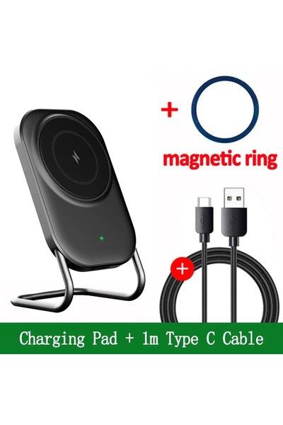 Vikefon With Type C Cable Magnetic Wireless Charger Stand Fast Charging Pad f...