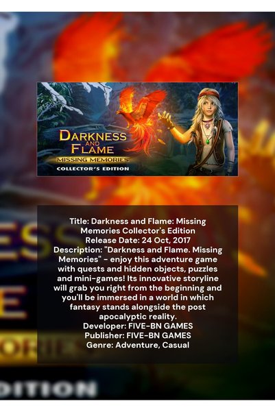 OEM Infographic Poster Darkness and Flame: Lost Memories Collector's Edition,...