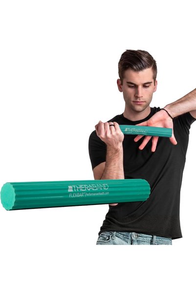 THERABAND Resistance FlexBar for Men and Women, Strength, Grip and Elbow Trai...