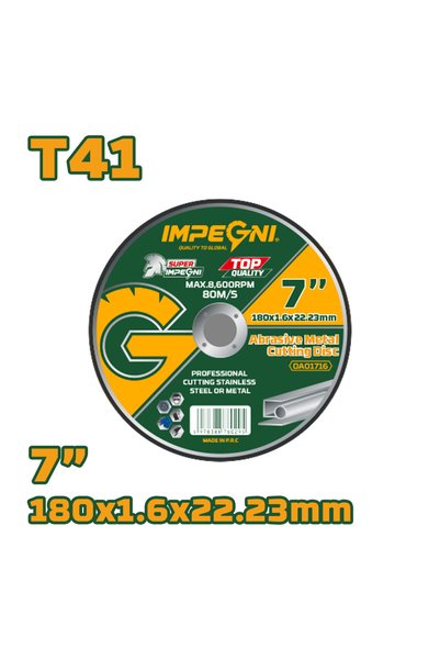 Generic قرص قطع T41 مقاس 180 × 1.6 × 22.23 مم، ديسك قطع مسطح رفيع 7 بوصة للصا...