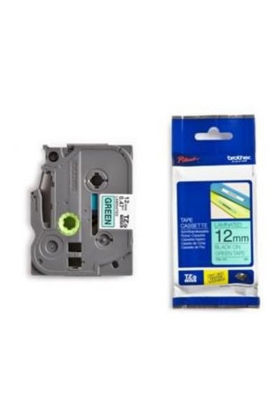 Brother TZE-731 Bandă laminată 12mm NEGRU PE VERDE