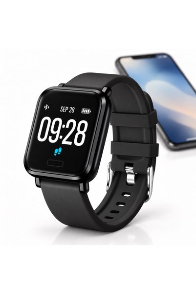 varioshop ® Smartwatch, Bluetooth 4.0, 1.3” IPS, Call & Message Alerts, Heart...