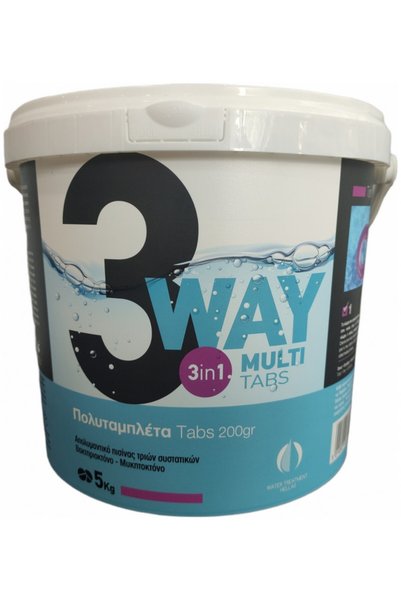 WATER TREATMENT HELLAS Πολυ-ταμπλέτες Καθαρισμού Πισίνας 3 σε 1 5 κιλά