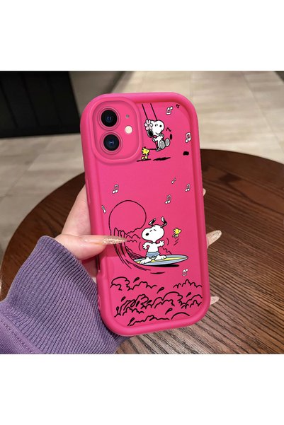 ucuc حافظة من السيليكون باللون الأحمر الوردي متوافقة مع هاتف iPhone 11، حافظة...