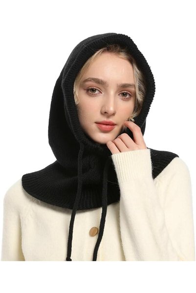 Generic Winter Beanie Hat Scarf Set,One Piece Warm Hooded Scarf Unisex 2 in 1...