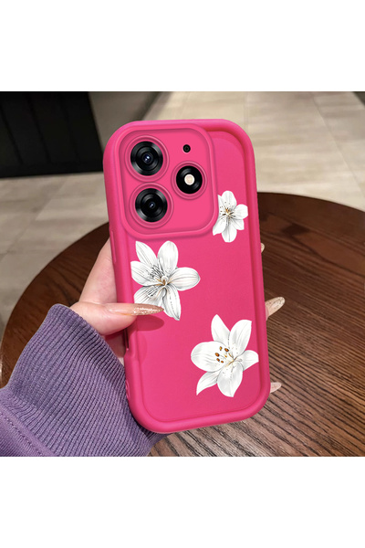 ucuc حافظة متوافقة مع هاتف Tecno Spark 10 Pro مصنوعة من السيليكون باللون الور...