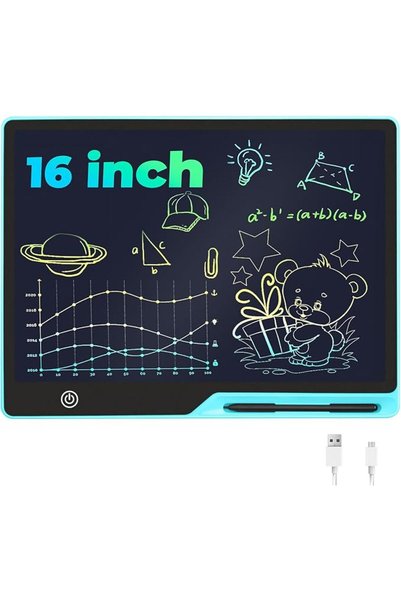 Jemey LCD Writing Tablet for Kids, 16 Inch Colorful Screen Rechargeable Elect...
