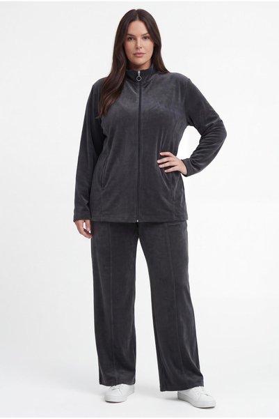 Ebsumu Women's Plus Size Half Turtleneck Zipper Wide Leg Anthracite Tracksuit...