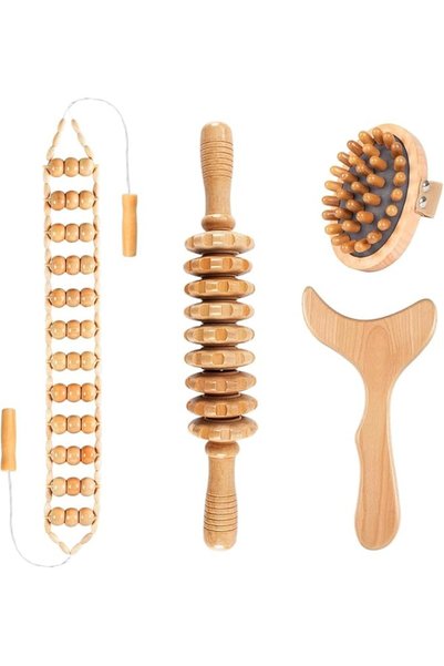 MAKINGTEC Wood Massage Tools Kit, Professional Lymphatic Drainage and Body Sc...