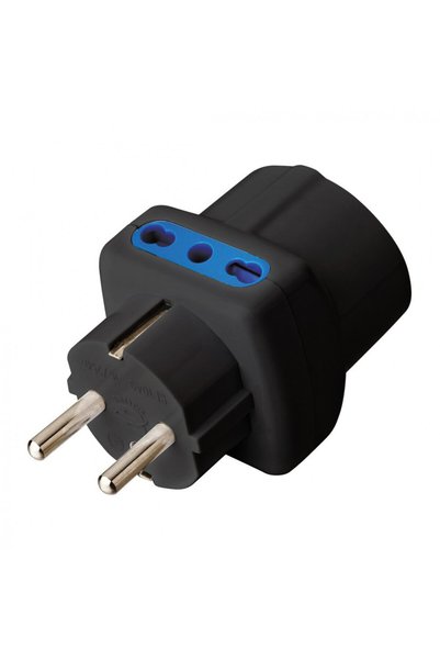 Techly IPW-TRP1040BK Τριπλός αντάπτορας - Βύσμα Schuko για ιταλικές πρίζες κα...