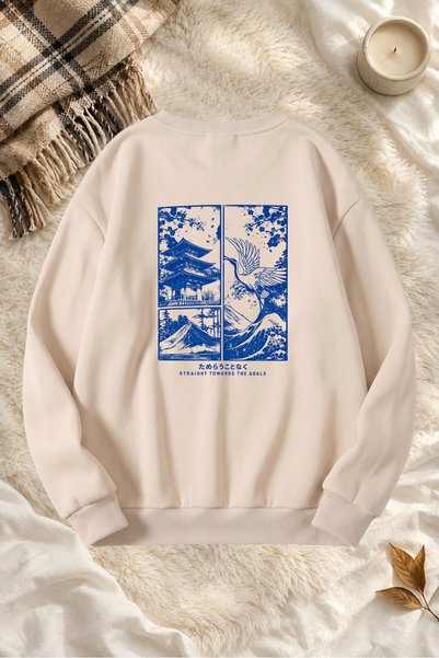 trendypassion Unisex Printed Crew Neck Sweatshirt