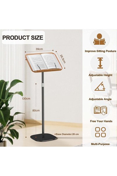 GENERAL Book Stand for Reading Hands Free,Standing Laptop Projector Recipe Tablet Stand for Display,Height &