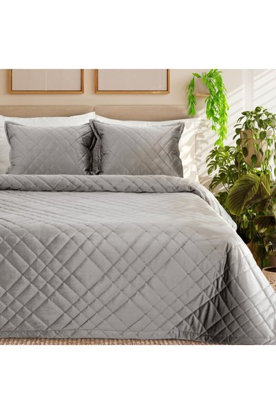 Eurofirany Cuvertura RIA6, 170x210cm, argintie, 100% poliester