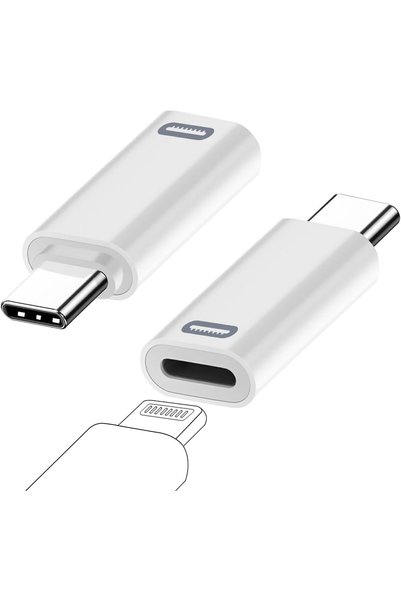 Generic محول USB C ذكر إلى Lightning أنثى (عبوة من قطعتين)، موصل USB Type C إ...