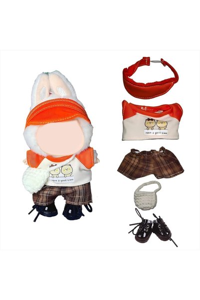 Generic Cute Bear Clothes for Labubu 1/2/3 Generation Doll, 5PCS Including He...