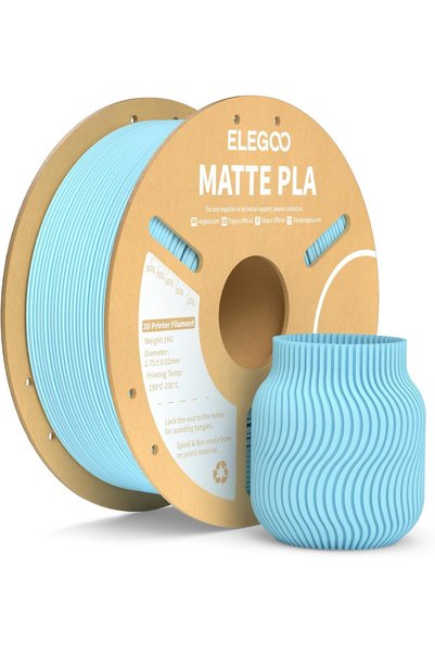 Generic Matte PLA 1.75mm 3D Printer Filament Ice Blue 1KG