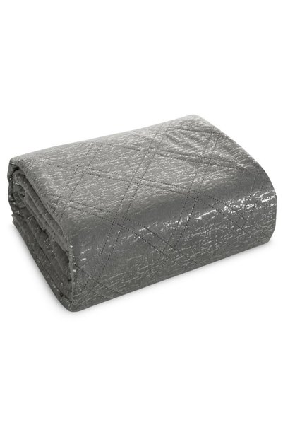 Design 91 Cuvertură de pat din velur, 200x220cm, culoare oțel, 100% poliester