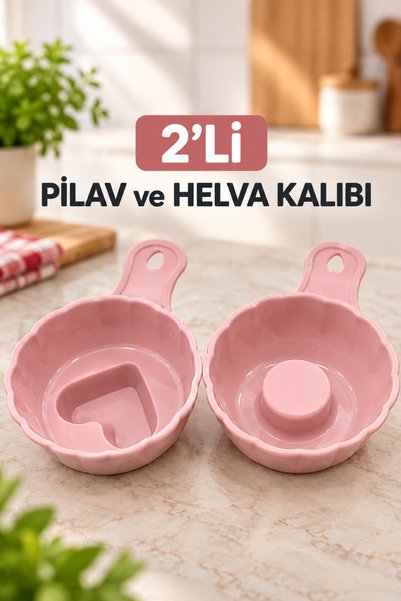 VAN VLECK 2'li Desenli Pilav ve Helva Kalıbı – Dekoratif Sunum Kalıbı, Şekill...